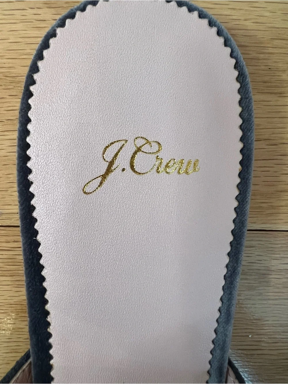 NWOT J.Crew Marina Velvet Jeweled Bow Mule Slides in Grey